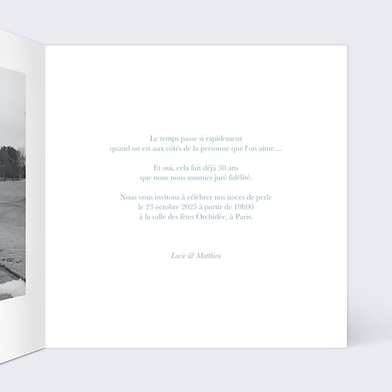 Invitation anniversaire de mariage Photo souvenir 30