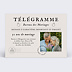 Invitation anniversaire mariage Télégramme