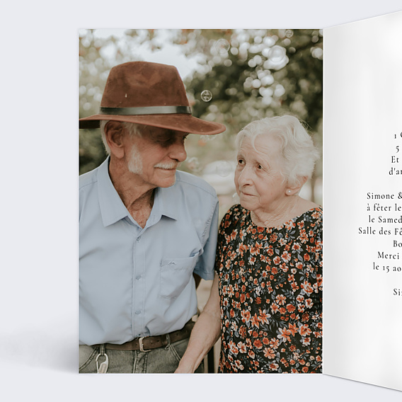 Invitation anniversaire de mariage Liens du Cœur