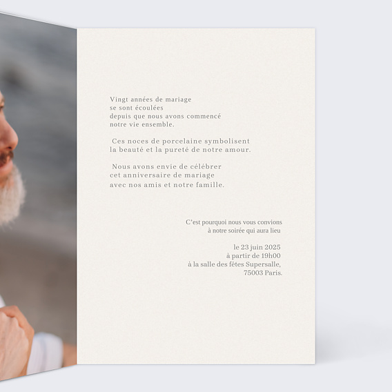 Invitation anniversaire de mariage Cygnes en coeur