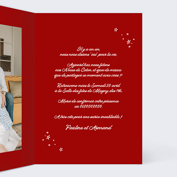 Invitation anniversaire de mariage Gâteau Dessiné