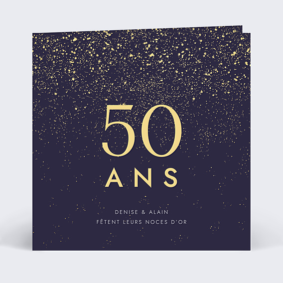 Invitation anniversaire mariage Pluie de Fête avec graines