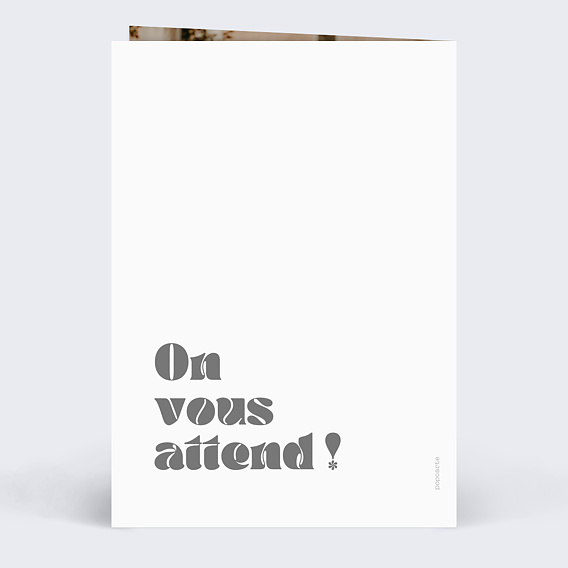 Invitation anniversaire mariage 20 ans de mariage Verso