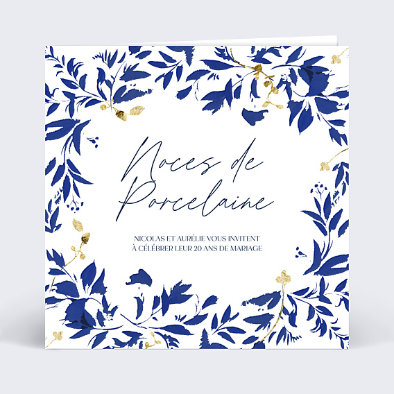 Invitation anniversaire de mariage Esprit Azulejos