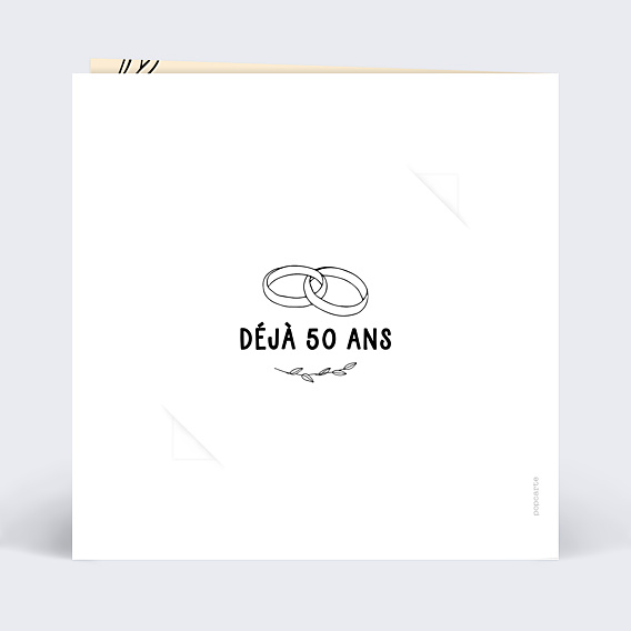 Invitation anniversaire de mariage Année en grand avec Graines