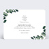 Invitation anniversaire mariage Branche d’Eucalyptus Verso