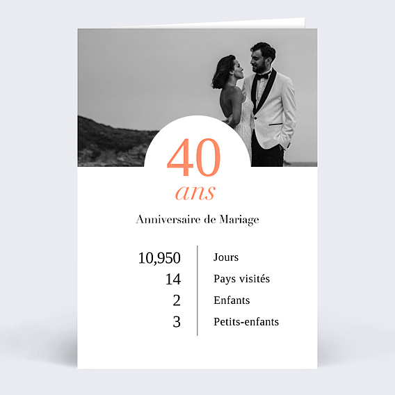Invitation anniversaire de mariage Rétrospective