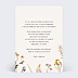 Invitation anniversaire mariage Bouquet Sauvage Verso
