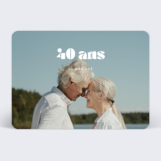 Invitation anniversaire mariage Pleine Page