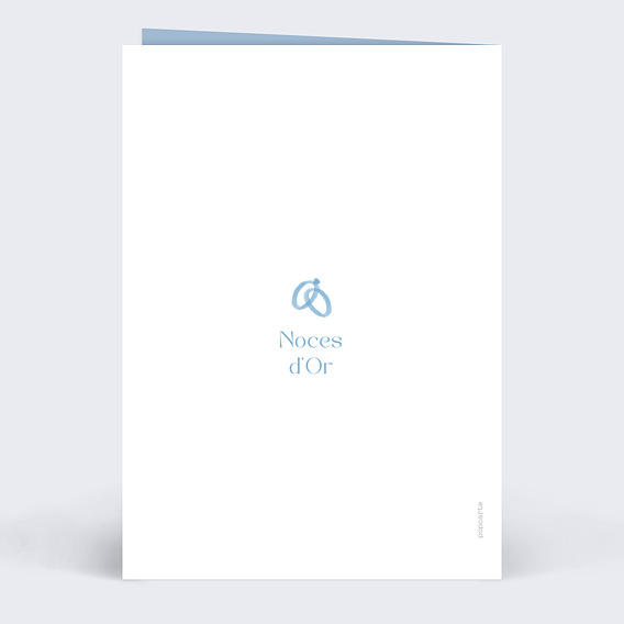 Invitation anniversaire mariage Alliances et Ruban Verso