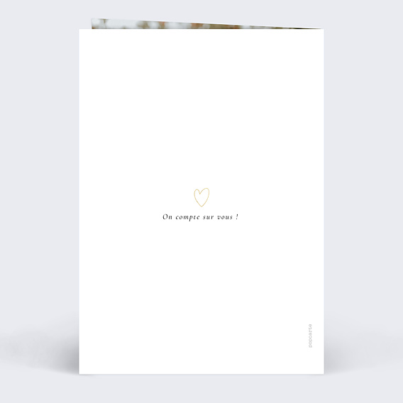 Invitation anniversaire mariage Liens du Cœur Verso