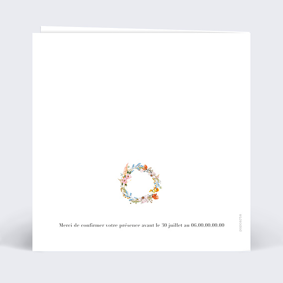 Invitation anniversaire de mariage Éveil des fleurs