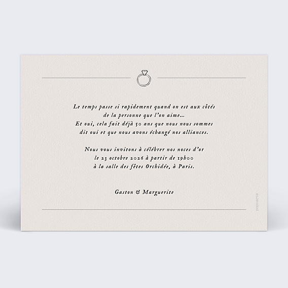 Invitation anniversaire de mariage Télégramme