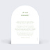 Invitation anniversaire mariage Arche végétal moderne Verso