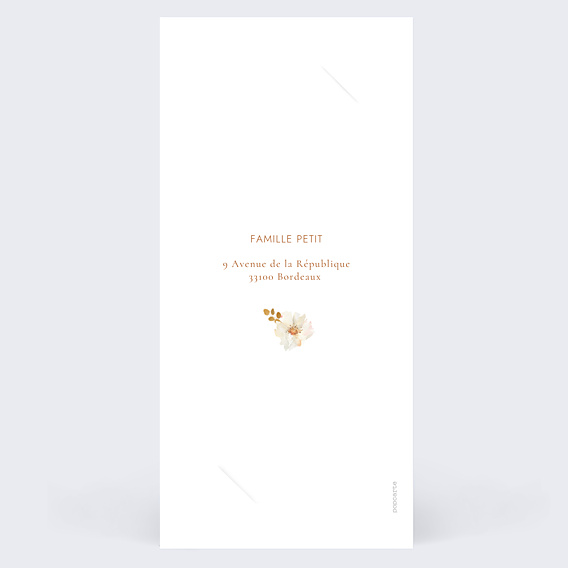 Invitation anniversaire de mariage Bouquet Parfumé décomposé