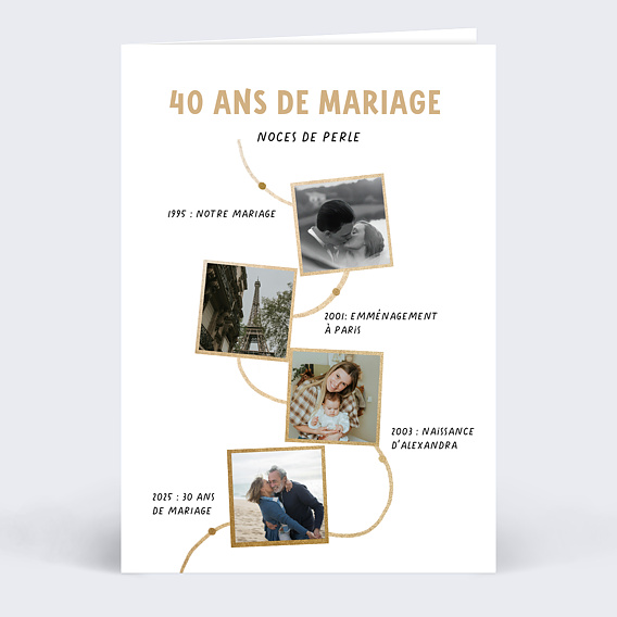 Invitation anniversaire mariage Notre Chemin