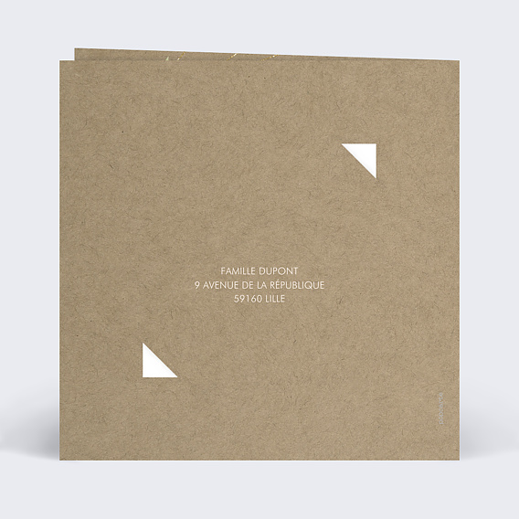 Invitation anniversaire mariage Modern Love Graines Verso