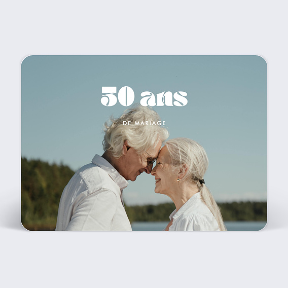 Invitation anniversaire mariage Pleine Page