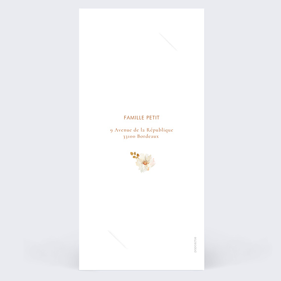 Invitation anniversaire de mariage Bouquet Parfumé décomposé