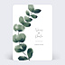 Invitation anniversaire mariage Branche d'Eucalyptus
