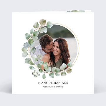 Invitation anniversaire de mariage Couronne Aquarelle