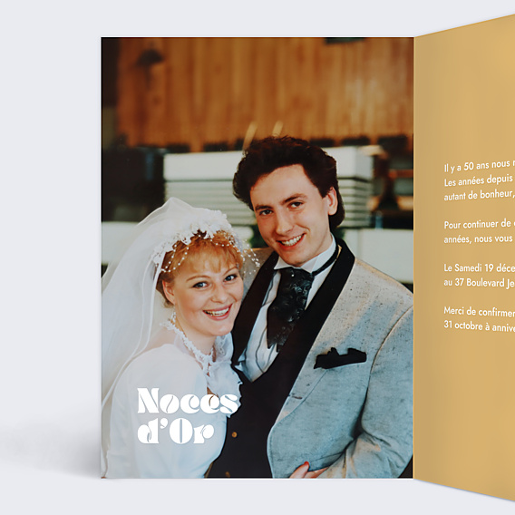 Invitation anniversaire de mariage 50 ans de mariage