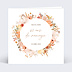 Invitation anniversaire mariage Flower of Fall Graines Recto