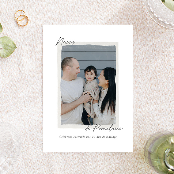 Invitation anniversaire mariage Belle Époque Après 1