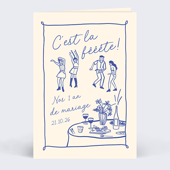 Invitation anniversaire mariage Illustration Fête