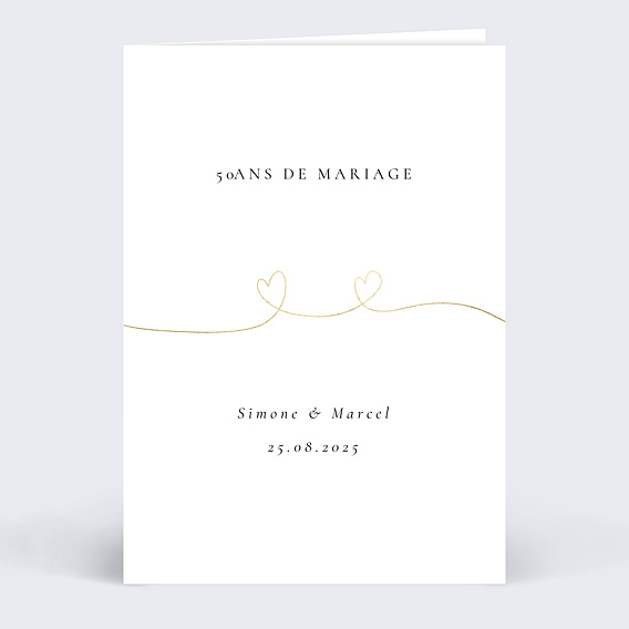 Invitation anniversaire mariage Liens du Cœur