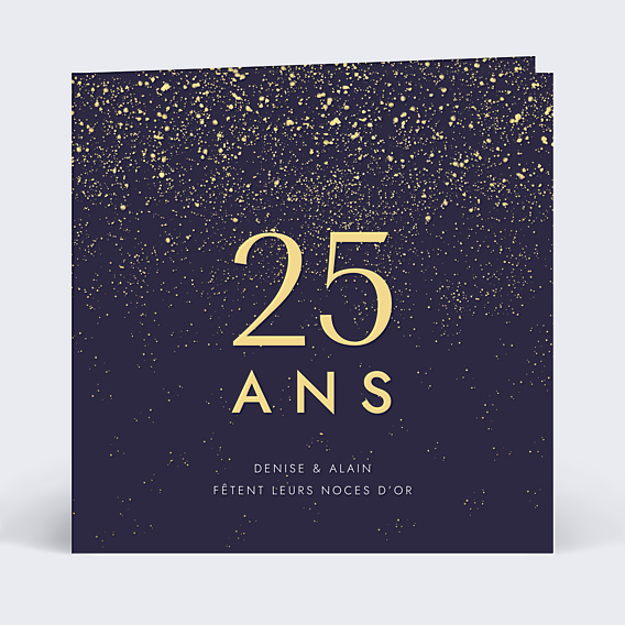 Invitation anniversaire mariage Pluie de Fête avec graines