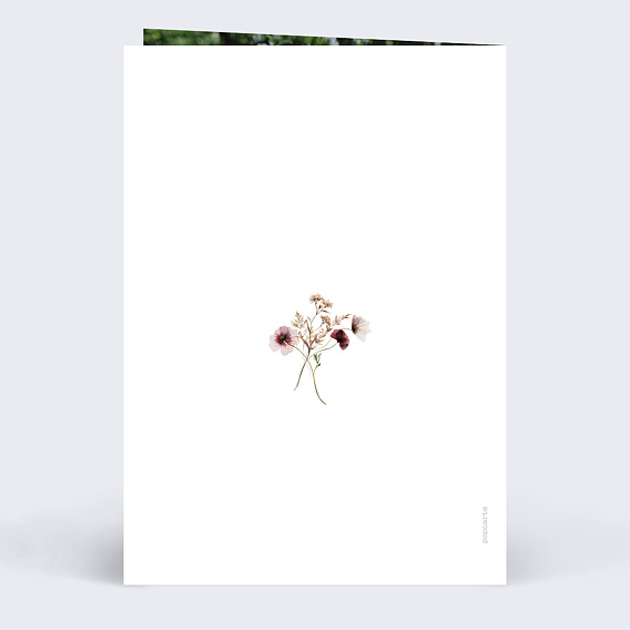 Invitation anniversaire mariage Couronne de Fleurs Sauvages Verso