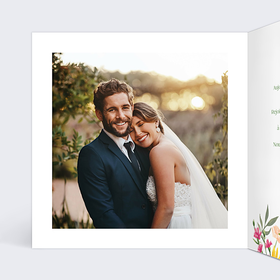 Invitation anniversaire de mariage Jardin Romantique