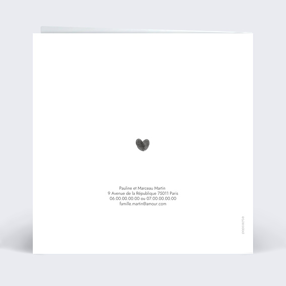 Invitation anniversaire de mariage Petit Coeur