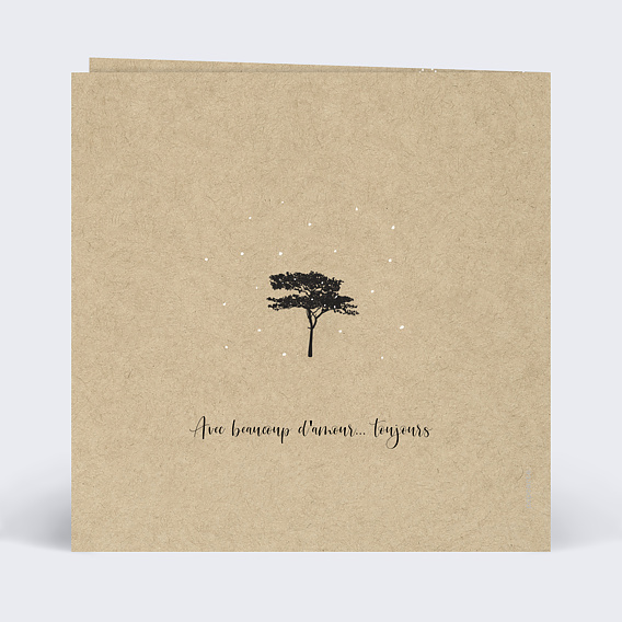 Invitation anniversaire mariage Arbre Verso