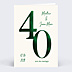Invitation anniversaire de mariage 40 années d'amour