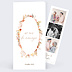 Invitation anniversaire mariage Flower of Fall Allongé