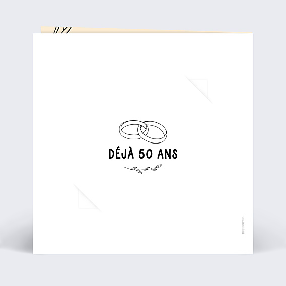 Invitation anniversaire de mariage Année en grand avec Graines