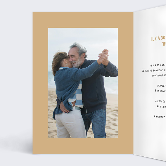 Invitation anniversaire mariage Notre Chemin Intérieur Gauche