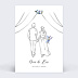 Invitation anniversaire de mariage Couple fleuris