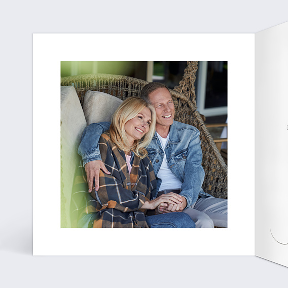 Invitation anniversaire mariage Olivier éternel Intérieur Gauche