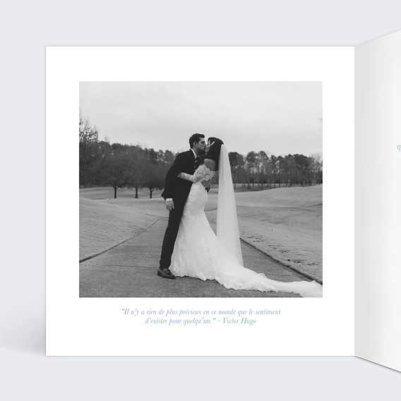 Invitation anniversaire mariage Photo souvenir 30 Intérieur Gauche