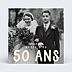 Invitation anniversaire de mariage Année en grand avec Graines