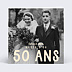 Invitation anniversaire mariage Année en grand avec Graines Recto