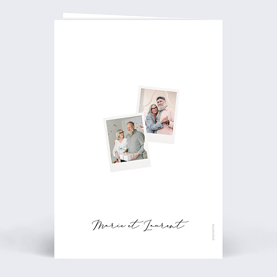 Invitation anniversaire de mariage Pêle-mêle polaroid