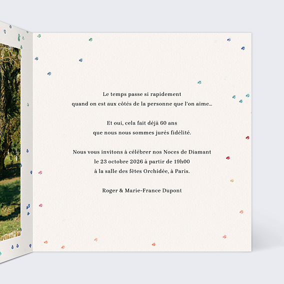 Invitation anniversaire de mariage Toujours mariés
