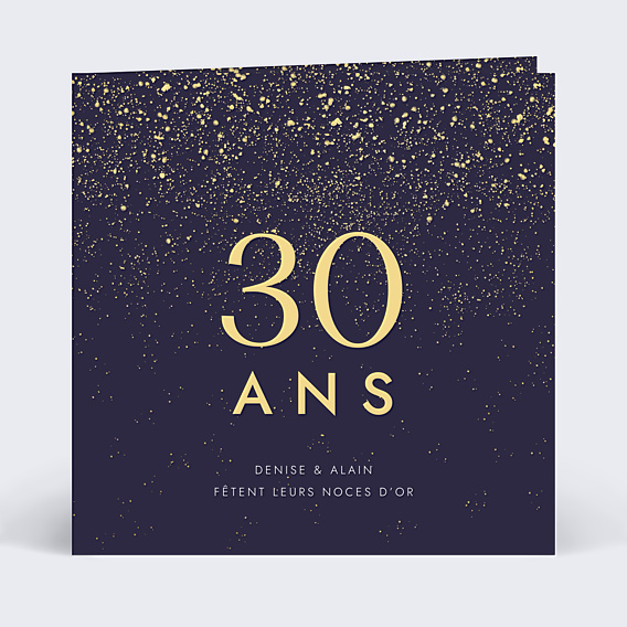 Invitation anniversaire mariage Pluie de Fête avec graines