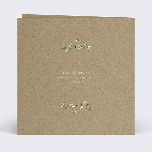 Invitation Anniversaire de Mariage Modern Love Verso