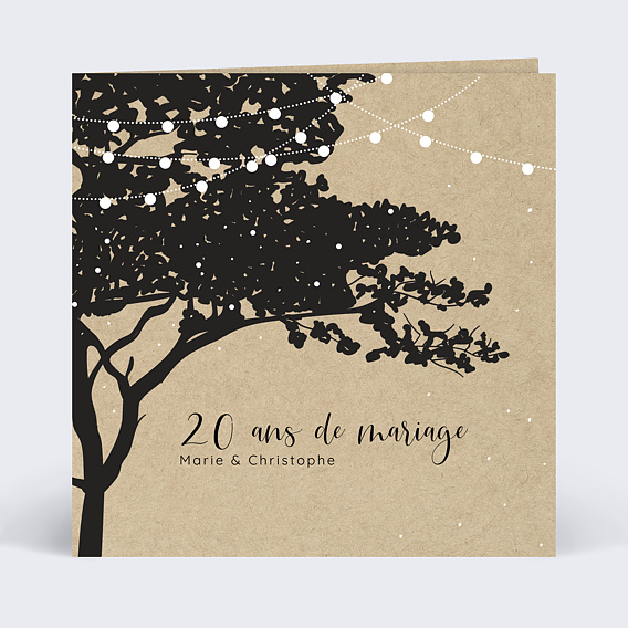 Invitation anniversaire mariage Arbre