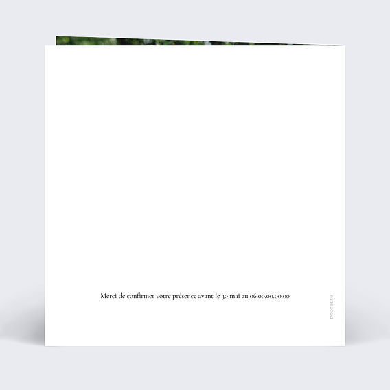 Invitation anniversaire mariage Couronne Aquarelle Verso